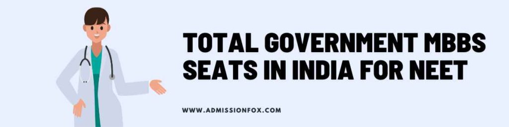 Total Government MBBS Seats in India for NEET